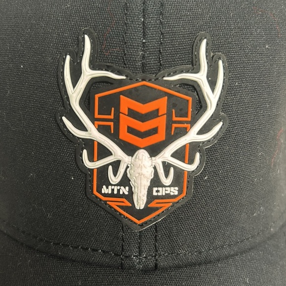 Mountain Ops Brown Hat with Antlers Mesh Snapback Adjustable - Picture 2 of 6